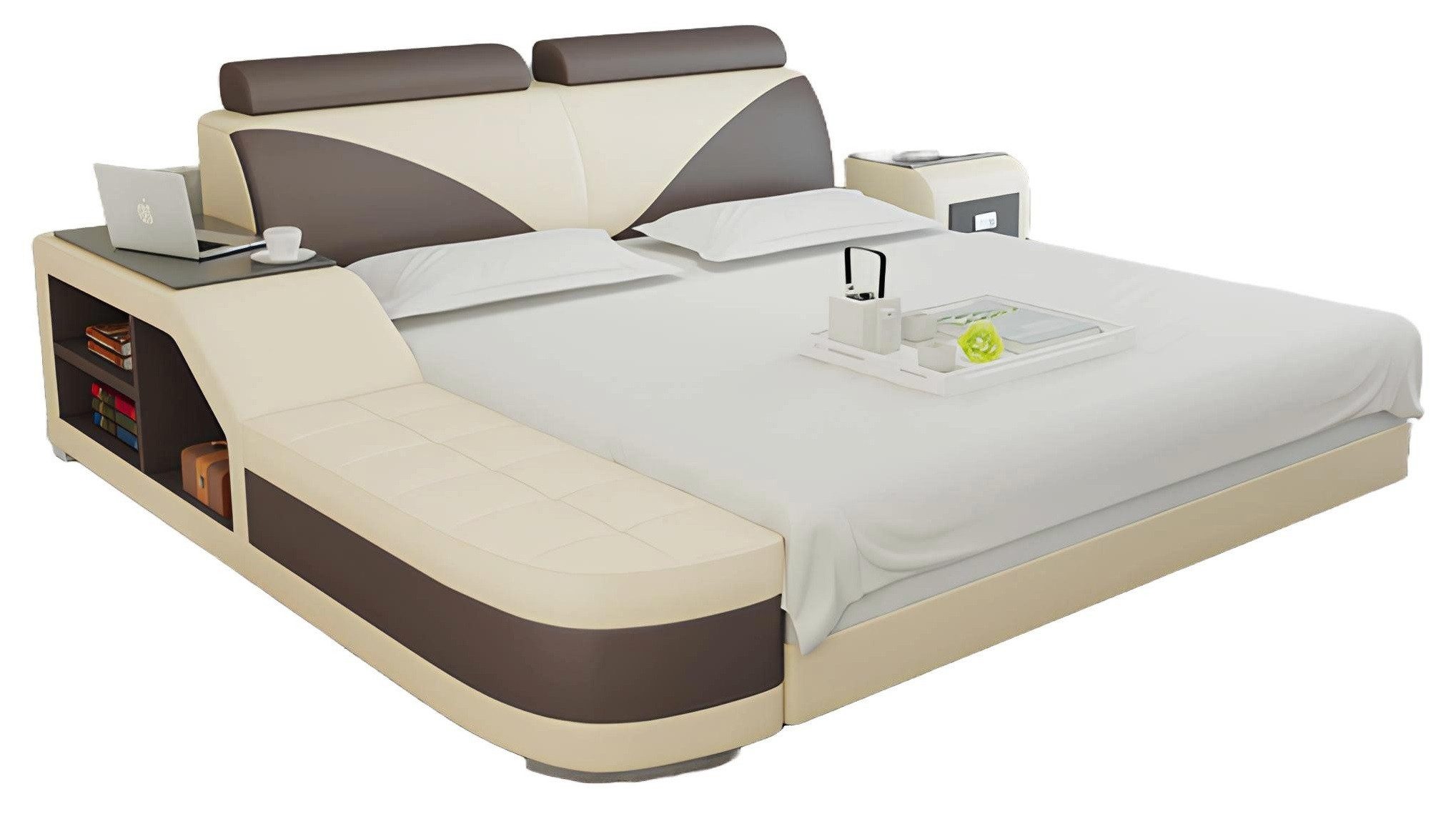 Wasserbett Lederbett mit Polsterung und Wasserfunktion LB8817
