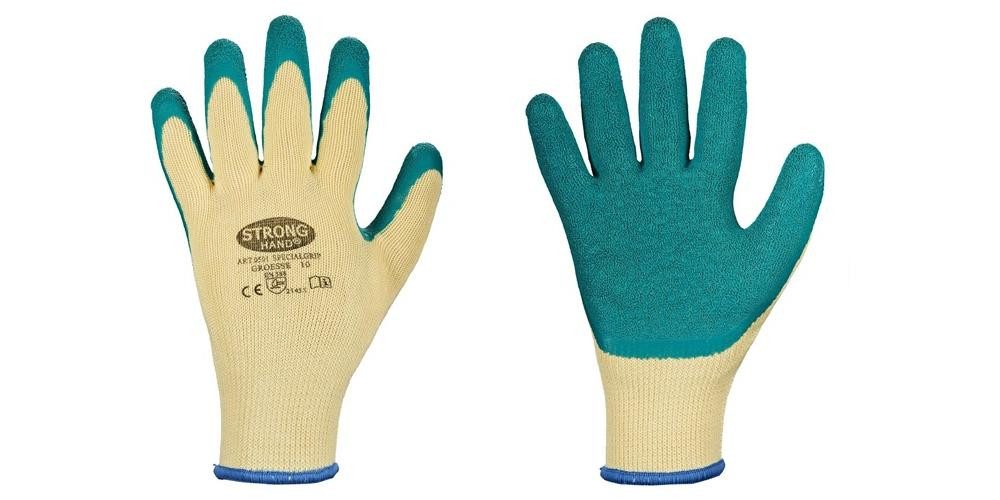 Stronghand Arbeitshandschuh-Set Handschuhe Specialgrip Größe 10 gelb/grün EN 388 PSA-Kategorie II