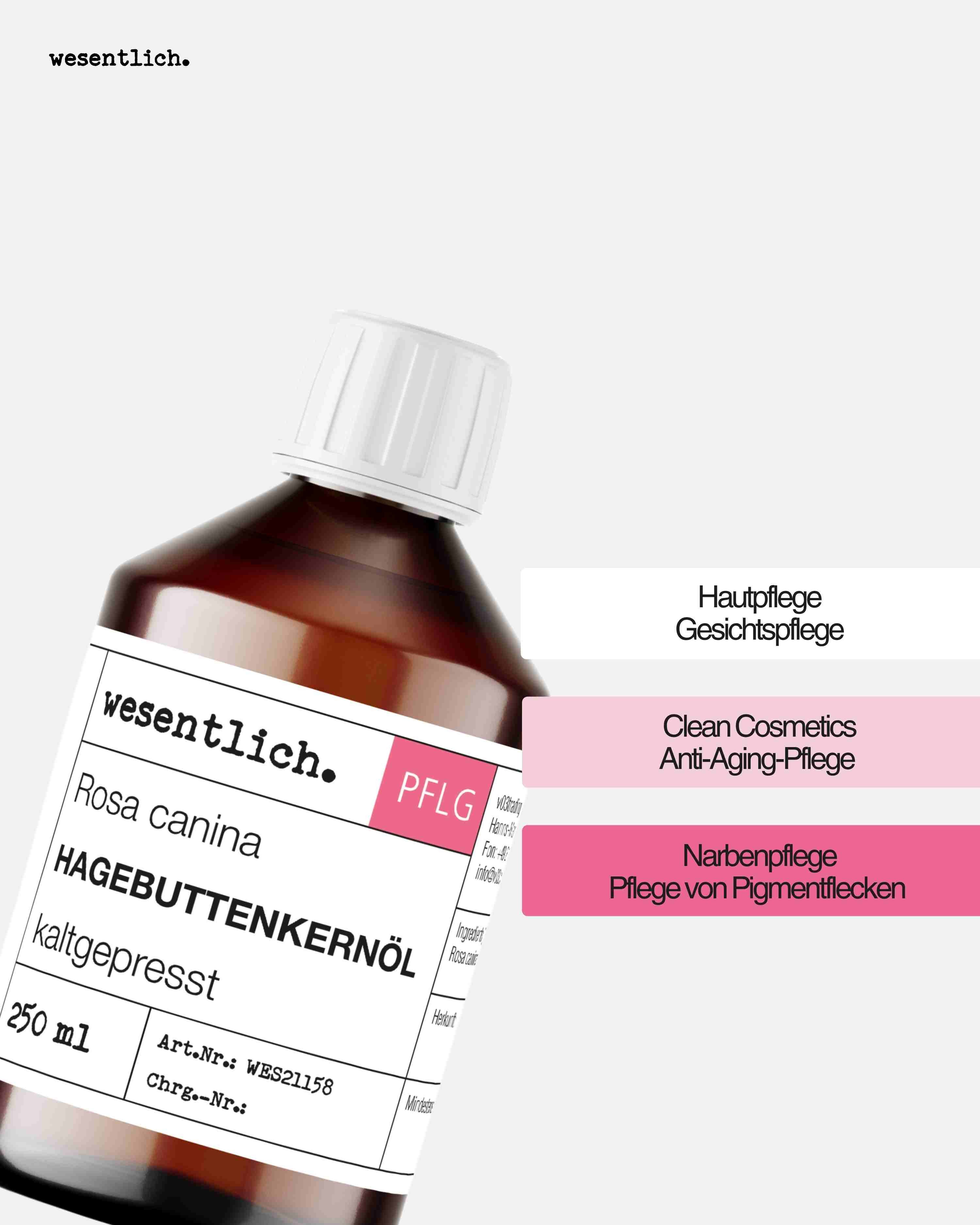 wesentlich. Körperöl Hagebuttenkernöl von wesentlich.