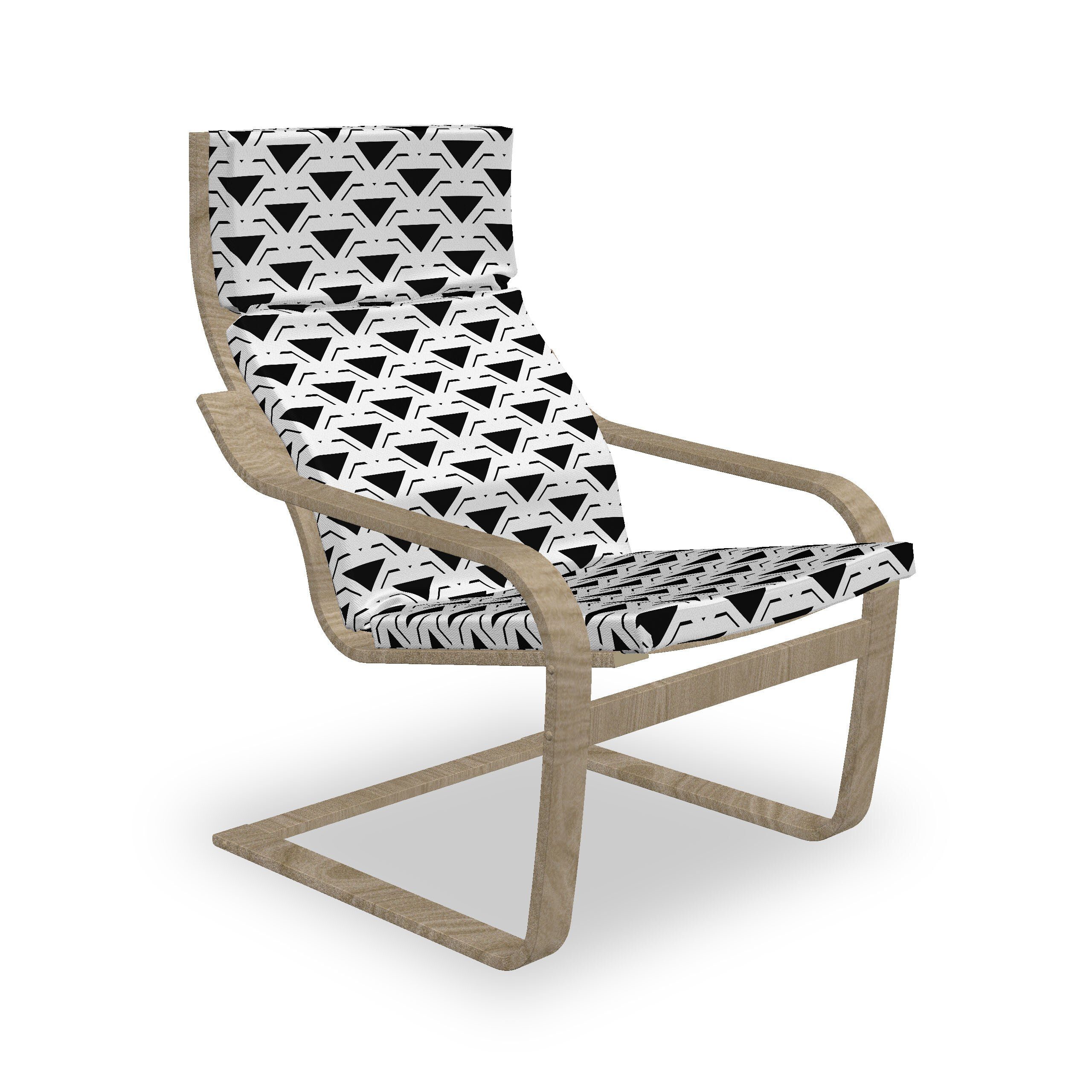 und Sitzkissen mit Reißverschluss, Stuhlkissen Abakuhaus Modernes Geometrisch Stuhlkissen Triangles abstraktes mit Hakenschlaufe