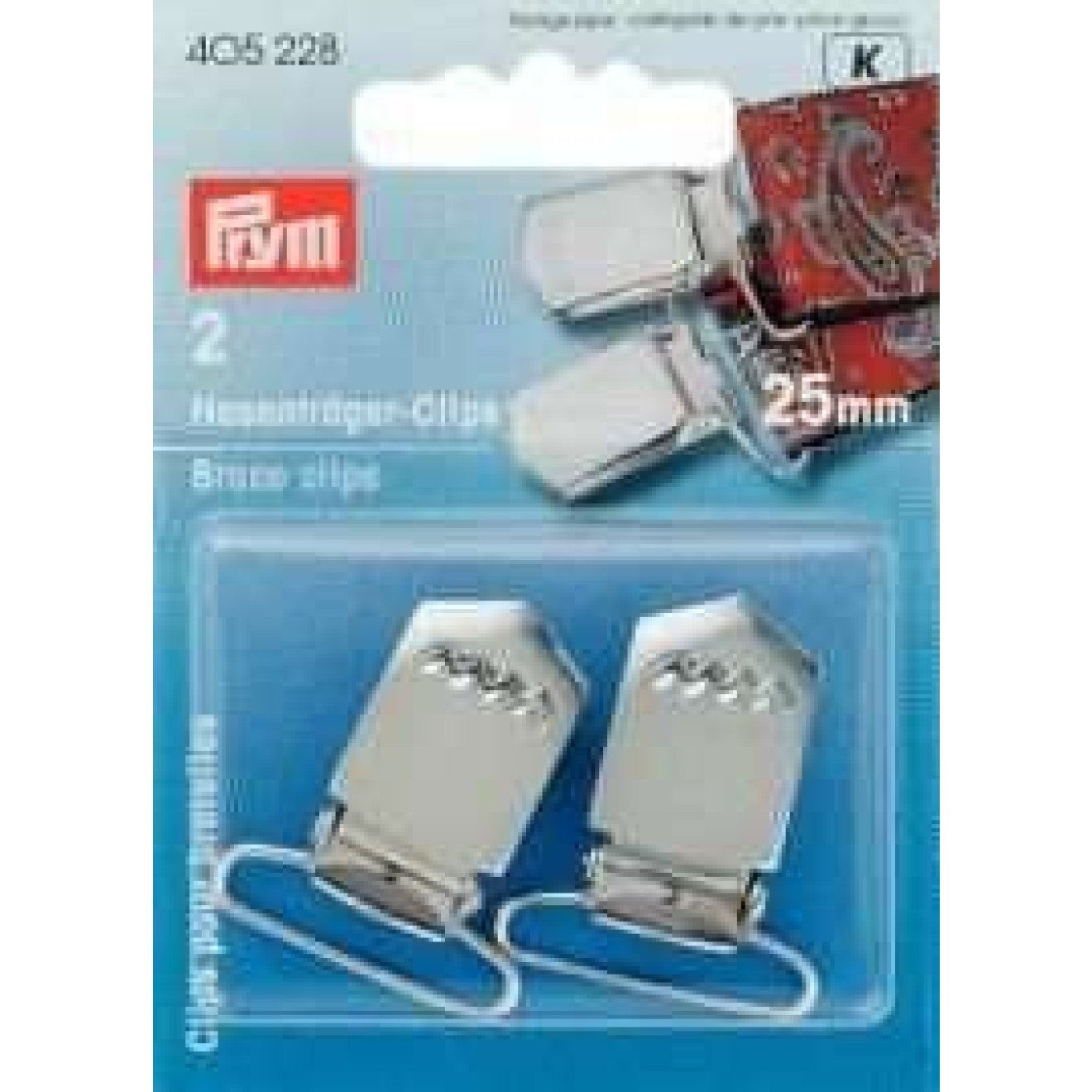 Prym Stricknadeln Hosenträger-Clips 25 mm silberfarbig 2 St