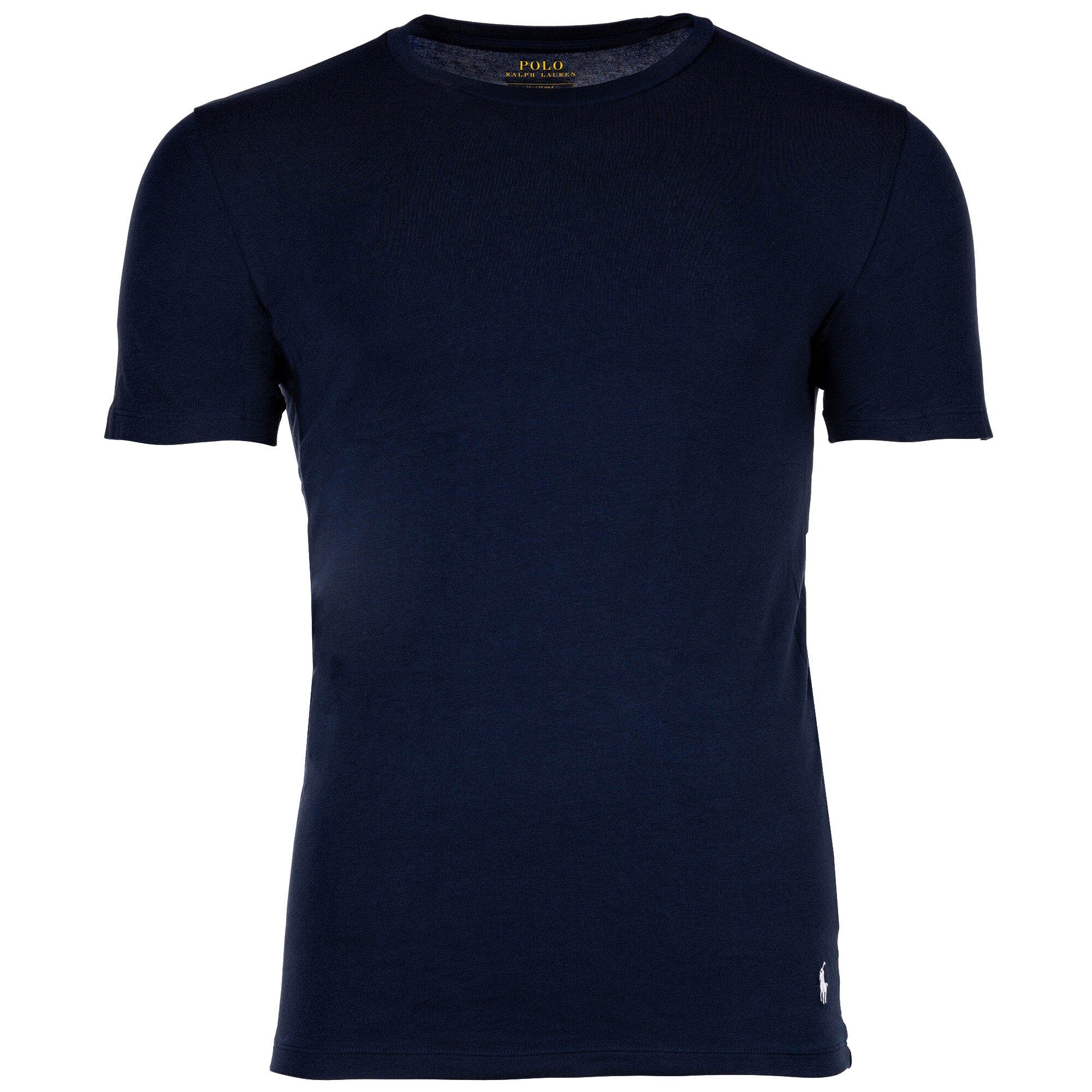 Ralph T-Shirts, CLASSIC-2 Lauren PACK-CREW 2er T-Shirt Herren Dunkelblau Polo - Pack