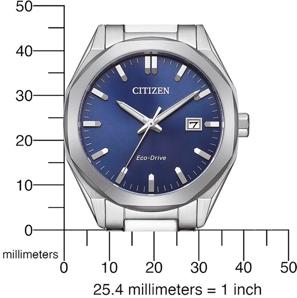 Citizen Solaruhr BM7620-83L, Armbanduhr, Herrenuhr, Datum, Edelstahlarmband