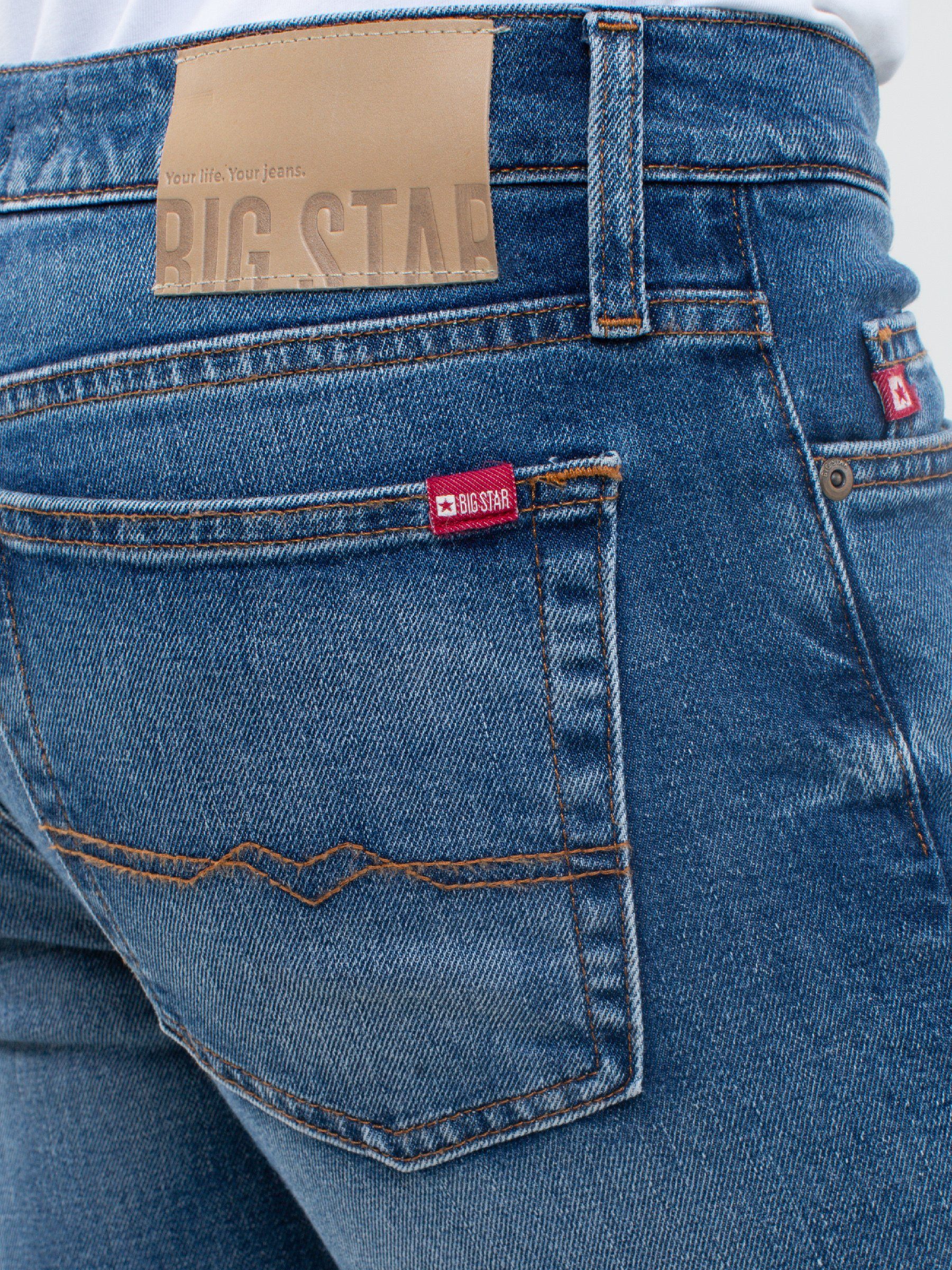 SLIM TERRY (1-tlg) BIG STAR azur Slim-fit-Jeans