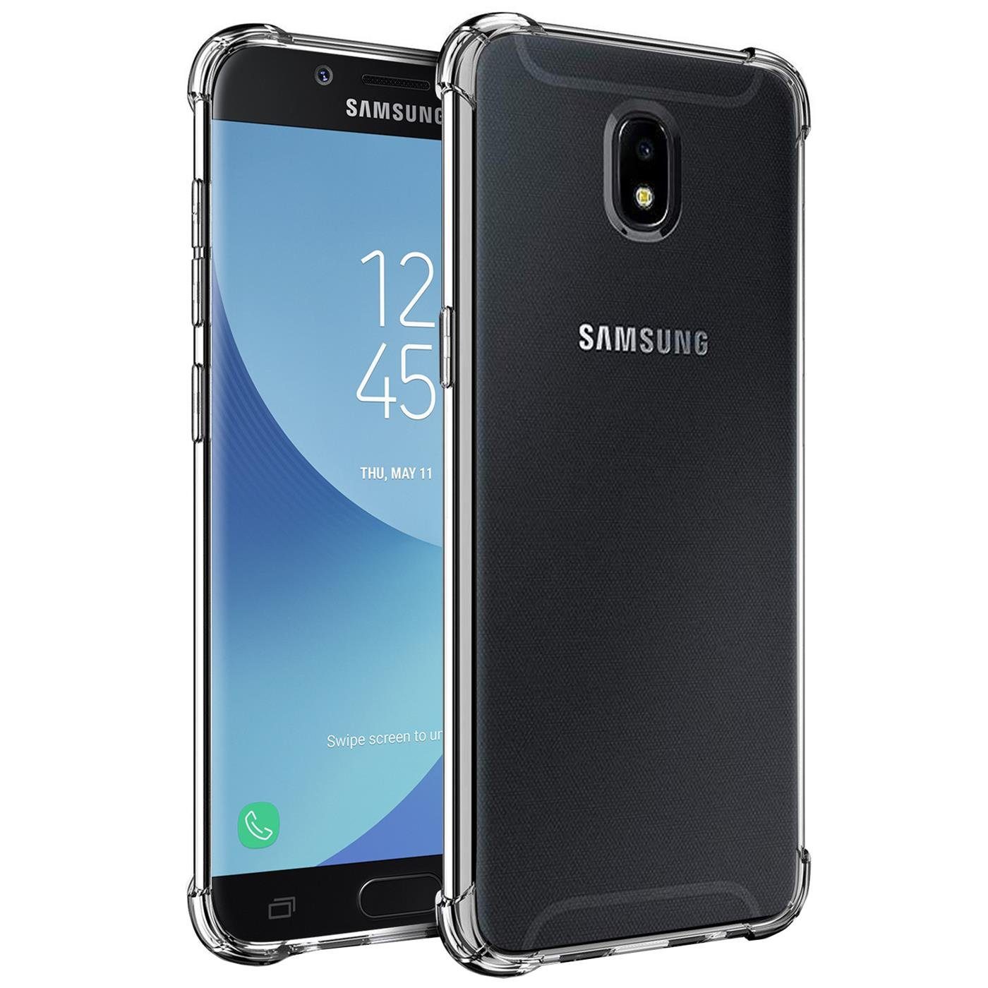 CoolGadget Handyhülle Anti Shock Rugged Case für Samsung Galaxy J7 2017 5,5 Zoll, Slim Cover mit Kantenschutz Schutzhülle für Samsung J7 2017 Hülle