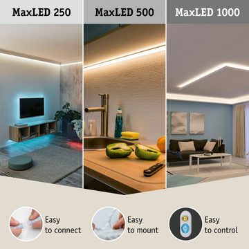 Paulmann LED-Streifen MaxLED 500 Einzelstripe inkl. Adapterkabel 10m RGBW+ 72W 500lm/m, 1-flammig, unbeschichtet