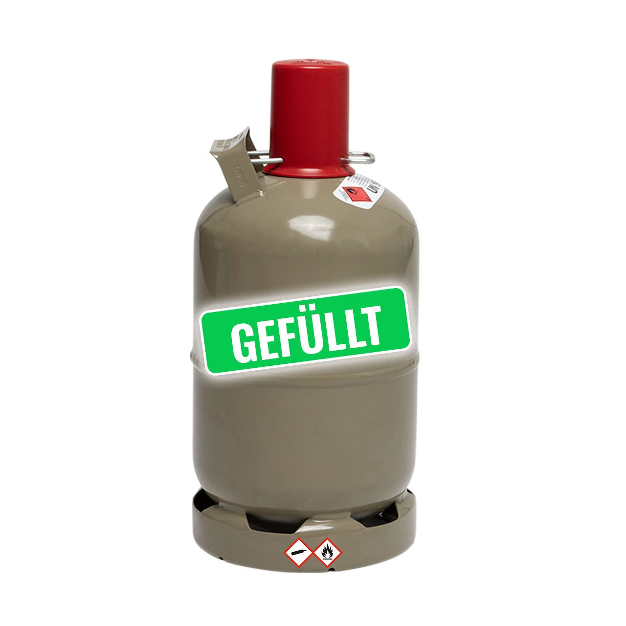 BlueCraft Gas, Eigentum Propan Gasflasche 5 kg Regeneriert gefüllt 10 Jahre geprüft