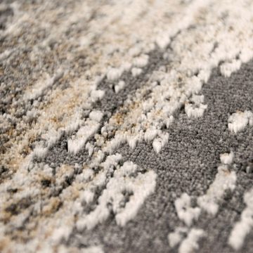 Teppich Teppich mit Glanzfasern in grau senfgelb, TeppichHome24, rechteckig
