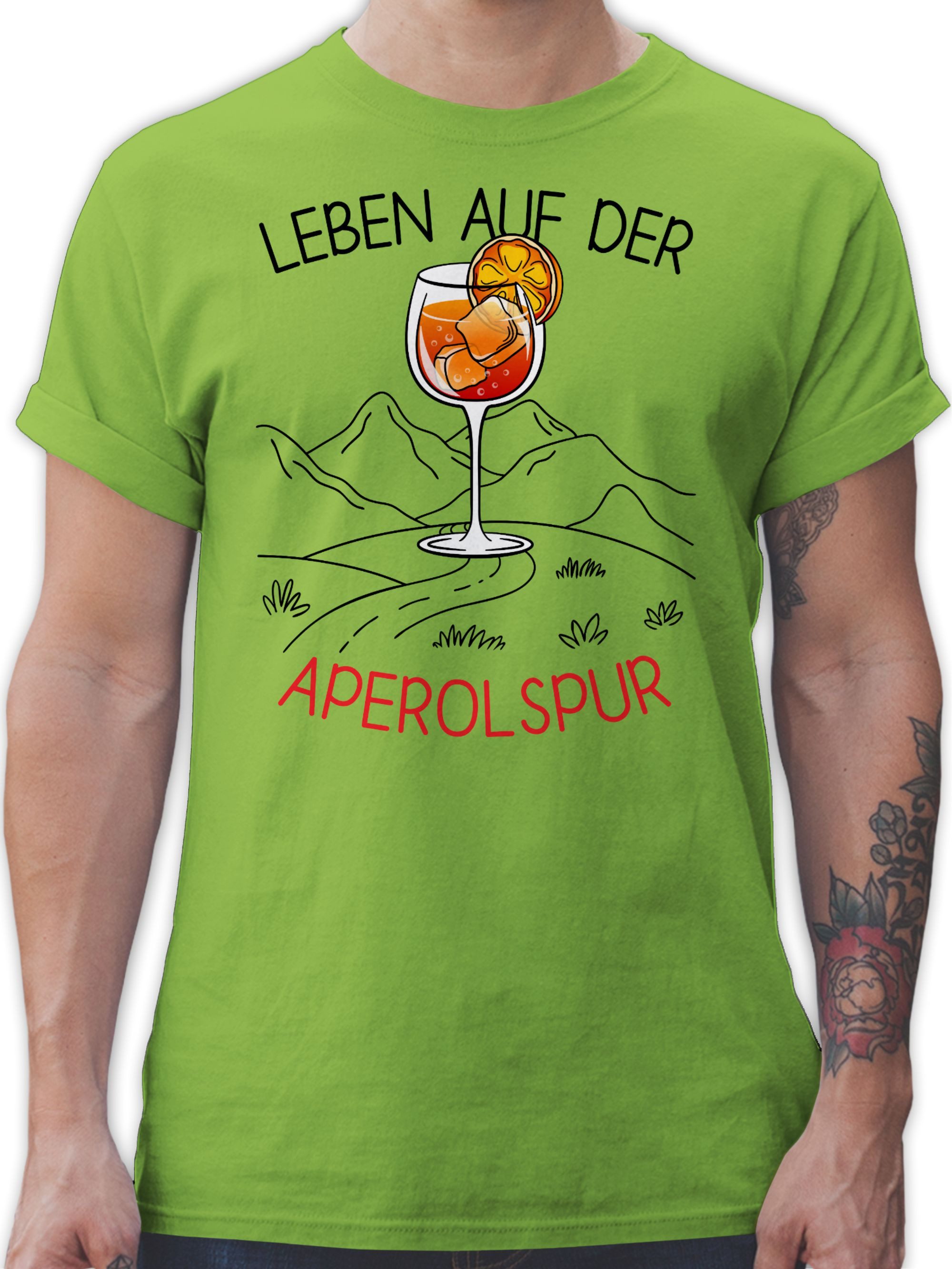 Shirtracer T-Shirt Leben auf der Aperolspur, günstig online kaufen