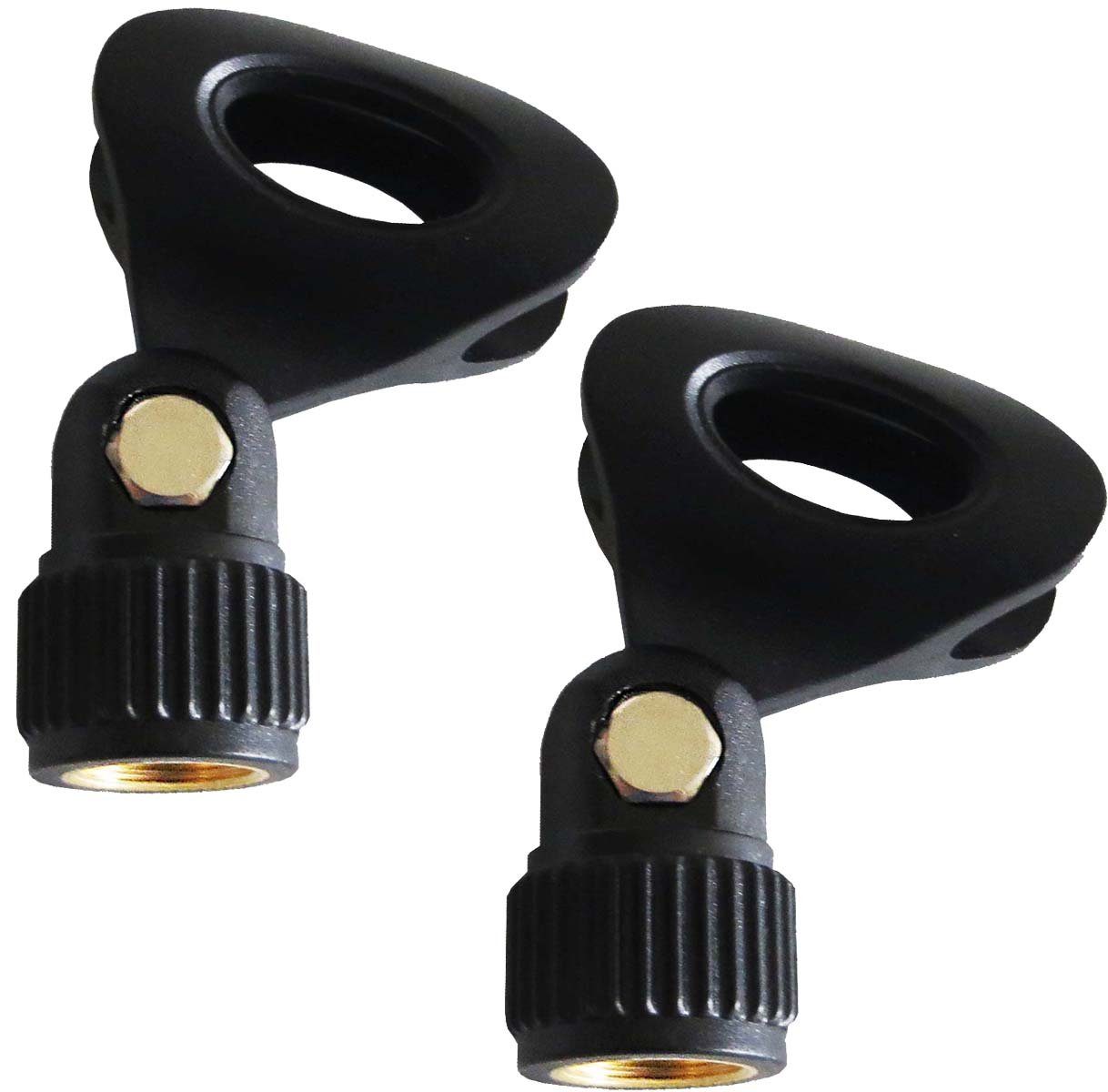 keepdrum Mikrofon-Halterung universal Mikrofonklemme MH010, (bis 10 Zoll, 5/8 Zoll Gewinde, 2 Stück, universal Mikrofonklemme)