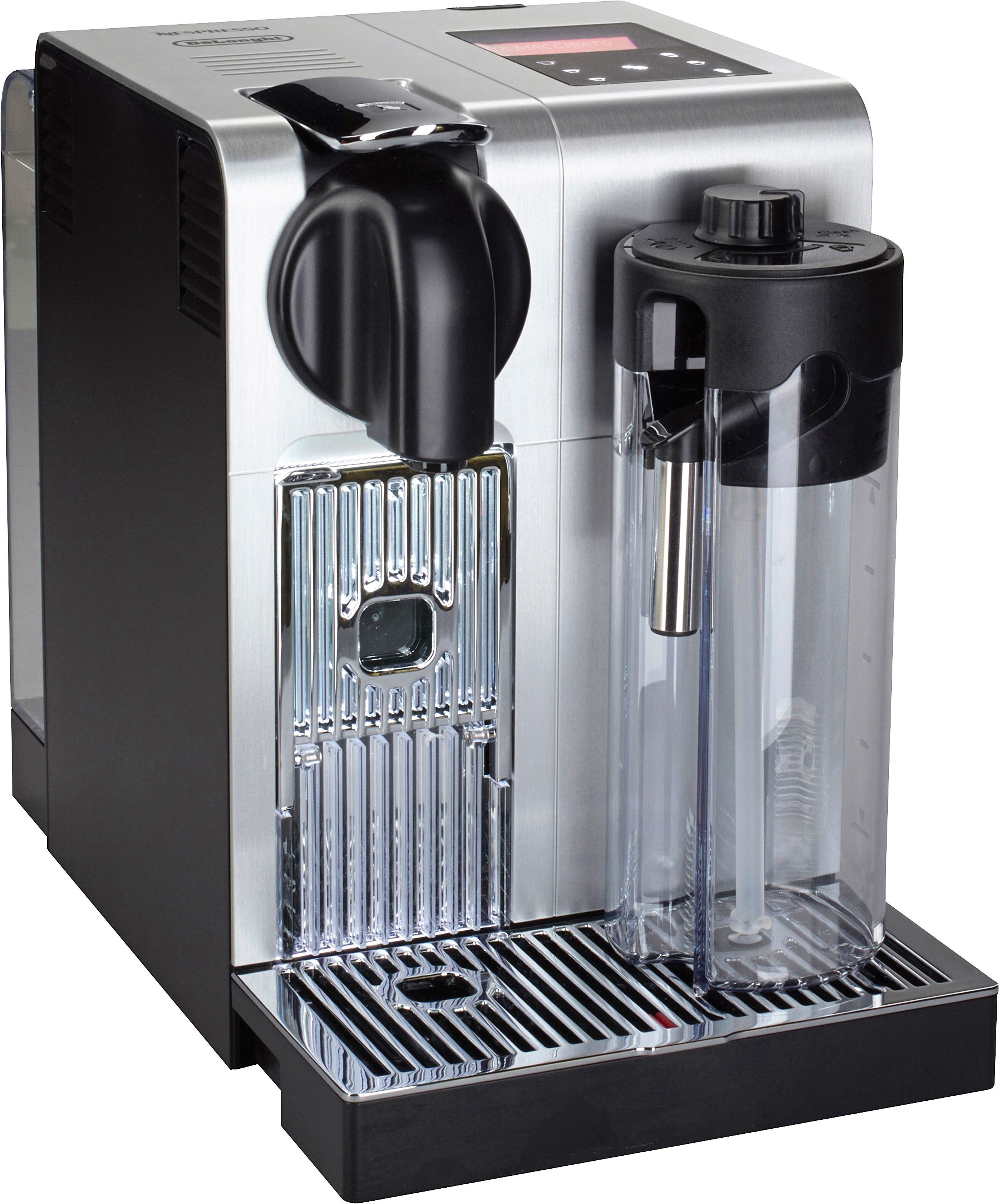 Silver, Kapselmaschine EN 750.MB DeLonghi, inkl. Willkommenspaket Nespresso von mit Pro Lattissima Kapseln 14