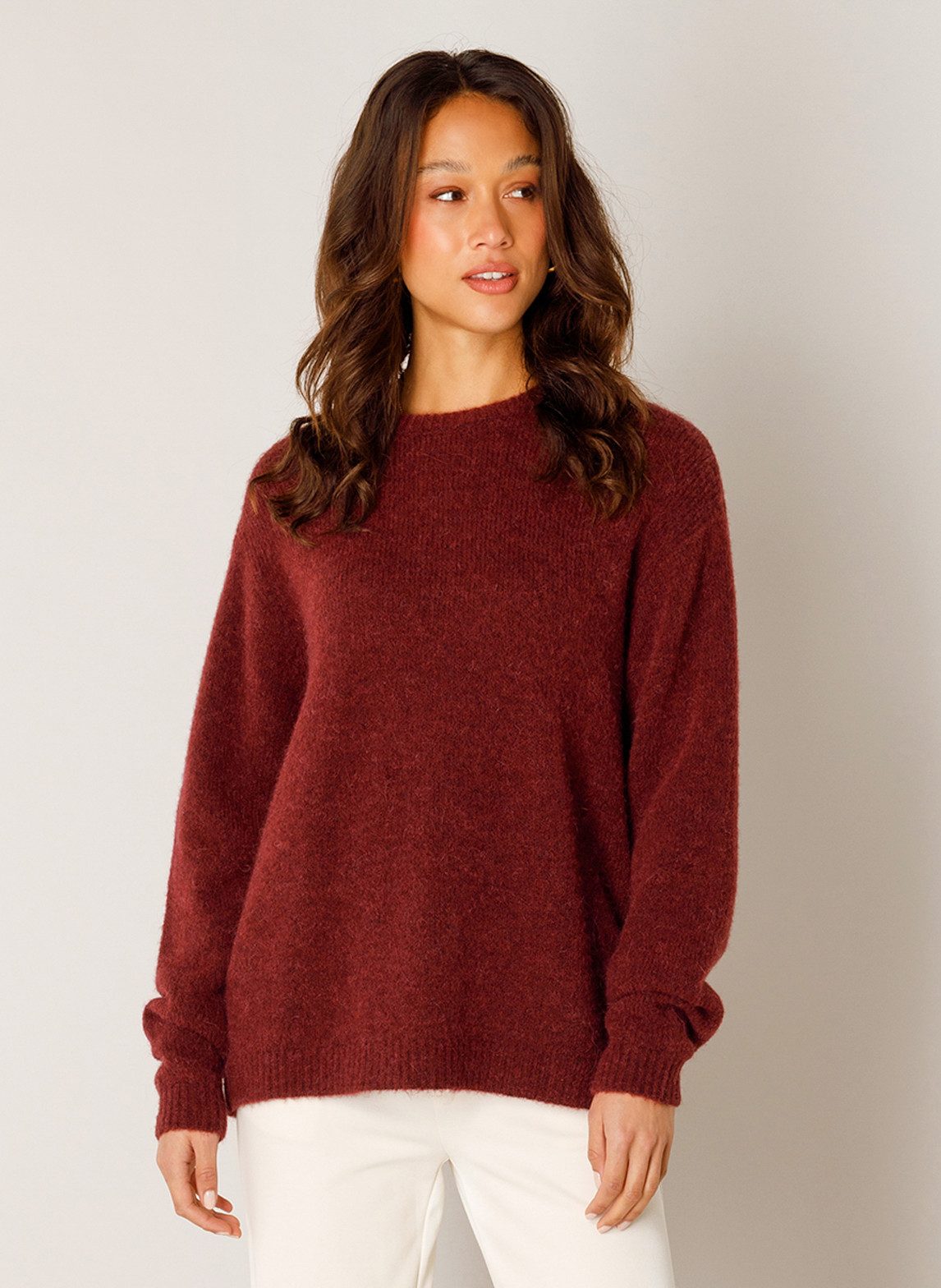Base Level Strickpullover Yana mit Wolle