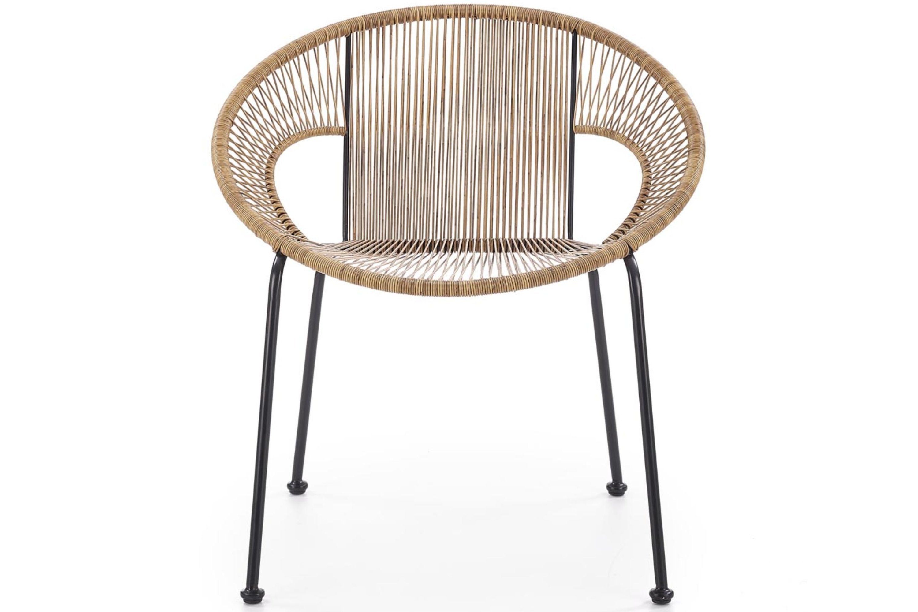 KONSIMO® Gartenstuhl Rattan-stuhl LORICA, Boho-Stil, profilierte günstig online kaufen
