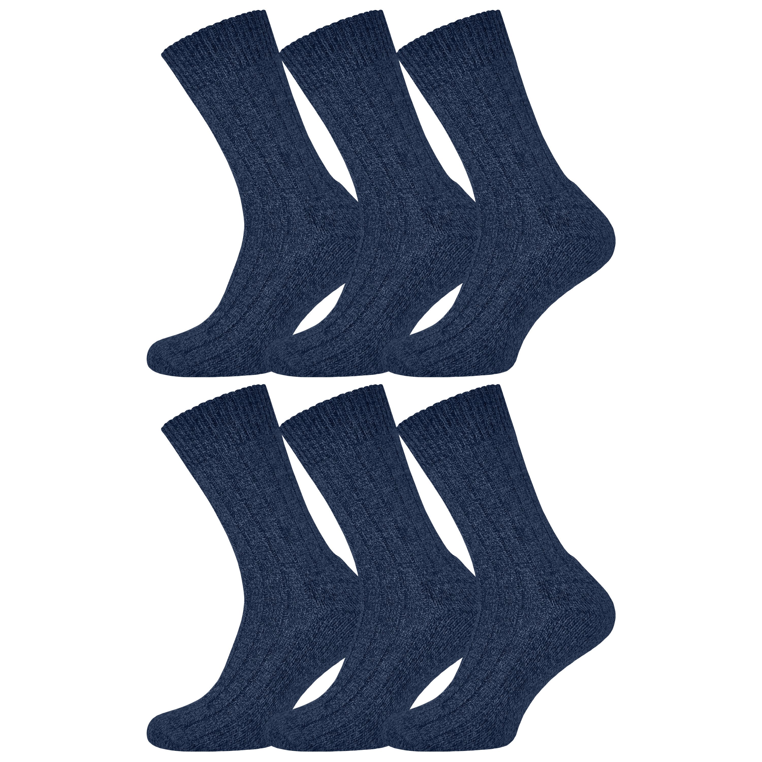 OCERA Funktionssocken OCERA 6 Paar Norweger Wollsocken in verschiedenen Farben (unisex)