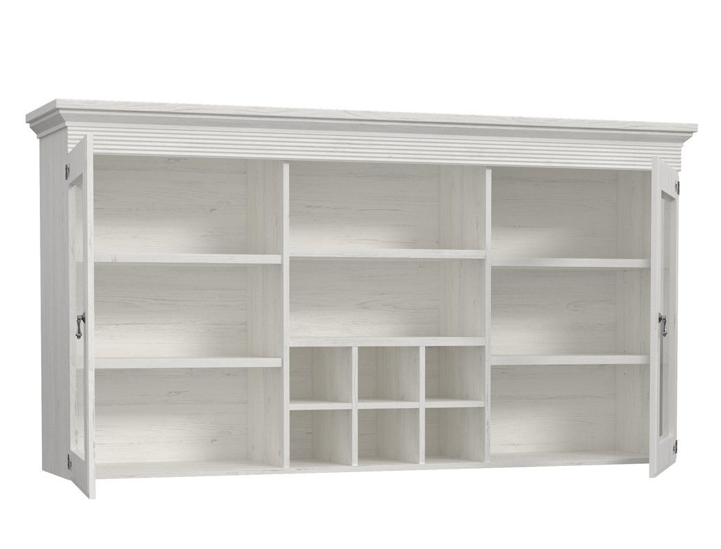 Pinie Nb. Landhausstil mit Enzo expendio 31, (Spar-Set, weiß Wohnzimmer-Set 4-St), Softclose