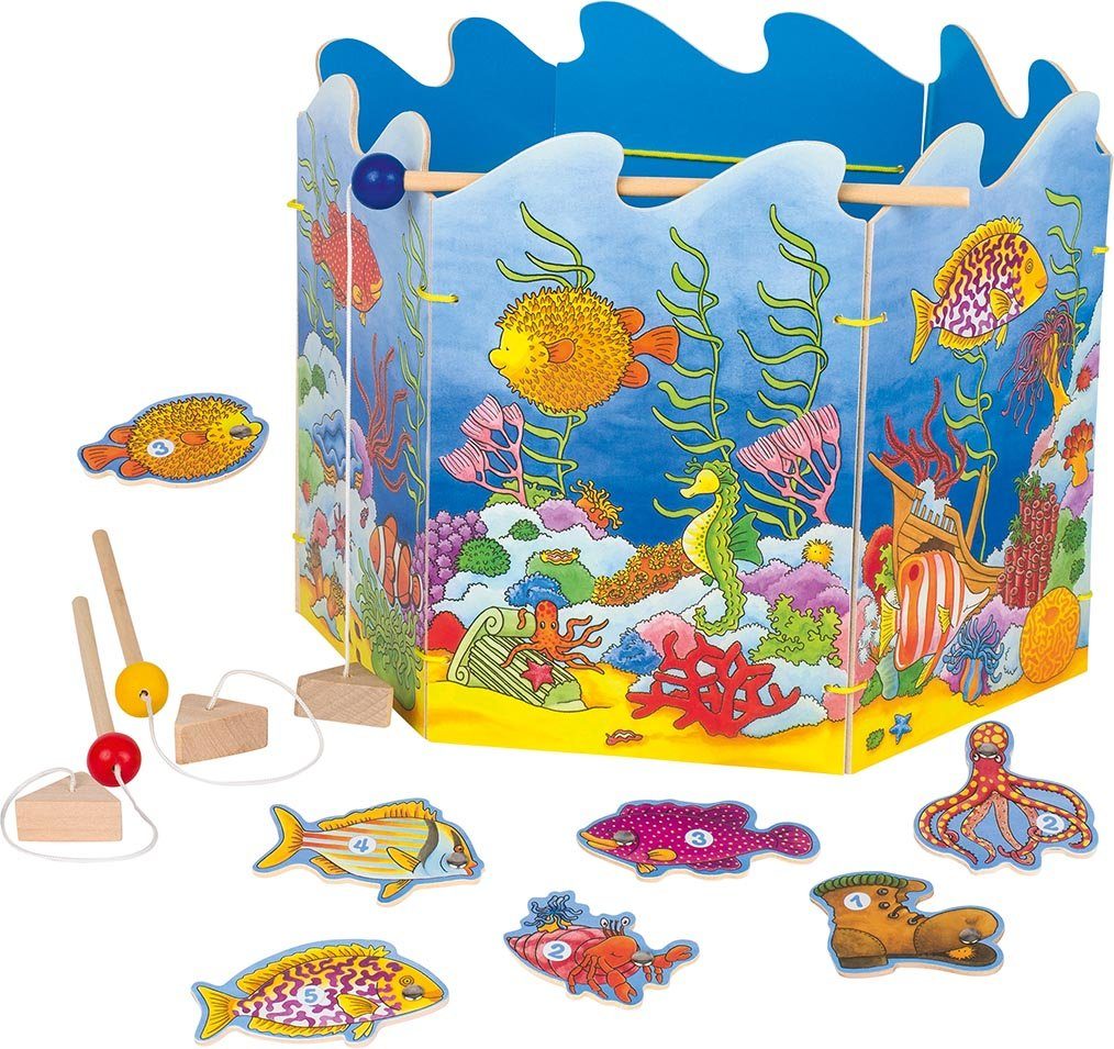 goki Игрыsammlung Angelspiel, Hochwertiges, robustes Holzmaterial