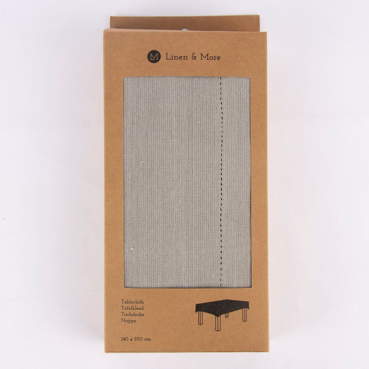 SCHÖNER LEBEN. Tischdecke Linen & More Tischdecke Indi einfarbig natur 140x250cm