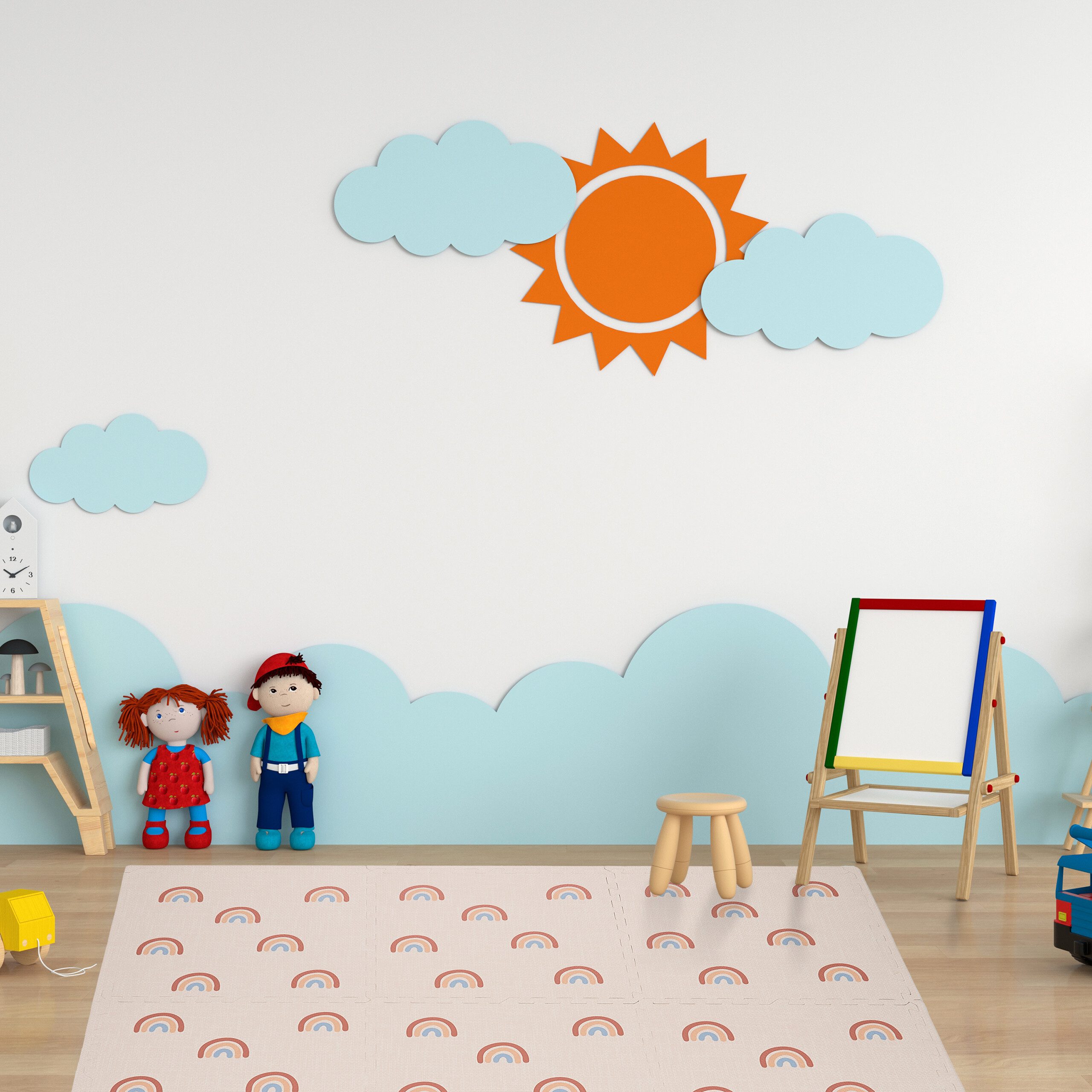 relaxdays Spielmatte Puzzlematte Regenbogen im 6er günstig online kaufen