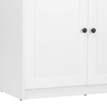 Homestyle4u Kommode Sideboard Weiß Eiche Anrichte Schrank Landhausstil