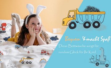 Kinderbettwäsche WPKL, KEAYOO, Süß Dinosaurier Muster Kinderbettwäsche mit Süß Muster Baumwolle