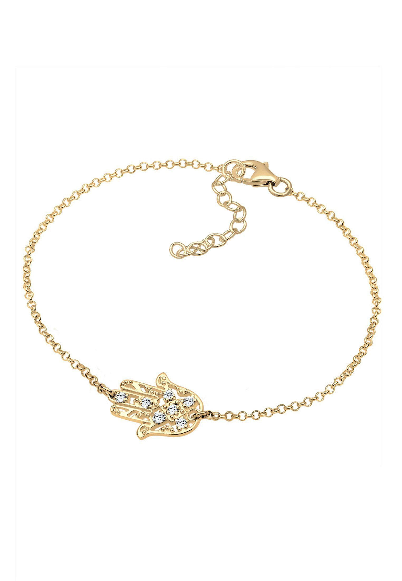 Elli Armband Hamsa Hand Gold Silber 925 Kristalle