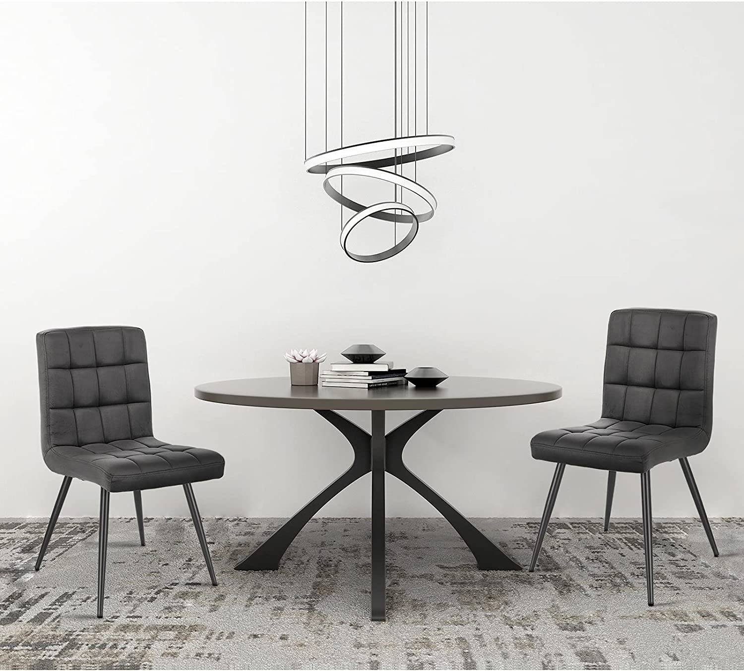 EUGAD Esszimmerstuhl (2 St), Rückenlehne, Metallbeine, Sitzfläche aus Samt günstig online kaufen