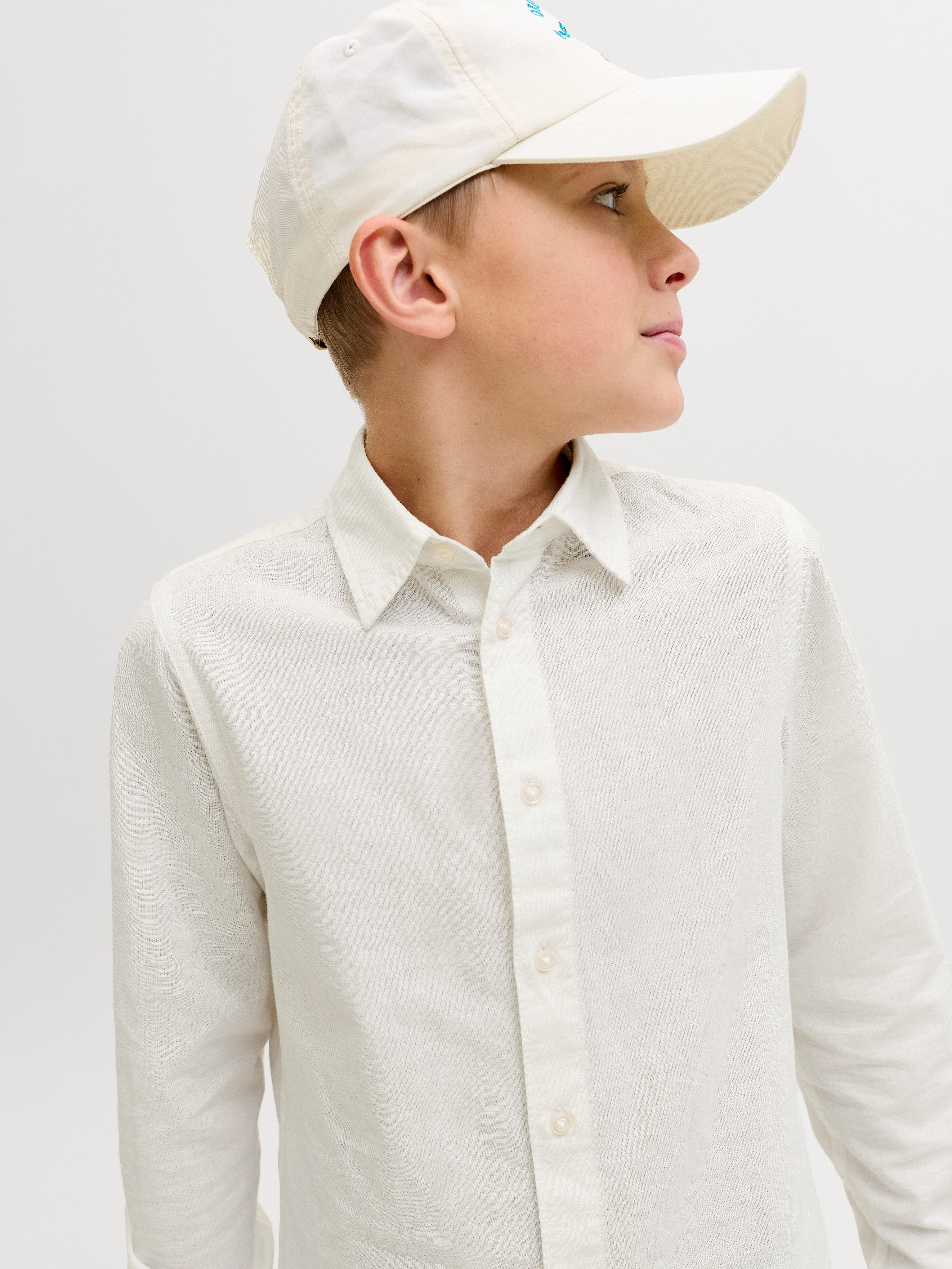 Jack & Jones Junior Langarmhemd JJEBREEZE LINEN BLEND SHIRT L/S SN JNR