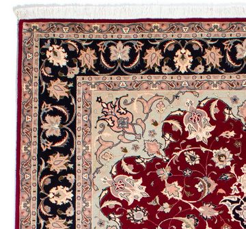 Orientteppich Perser - Täbriz - Royal - 236 x 178 cm - dunkelrot, morgenland, rechteckig, Höhe: 7 mm, Wohnzimmer, Handgeknüpft, Einzelstück mit Zertifikat