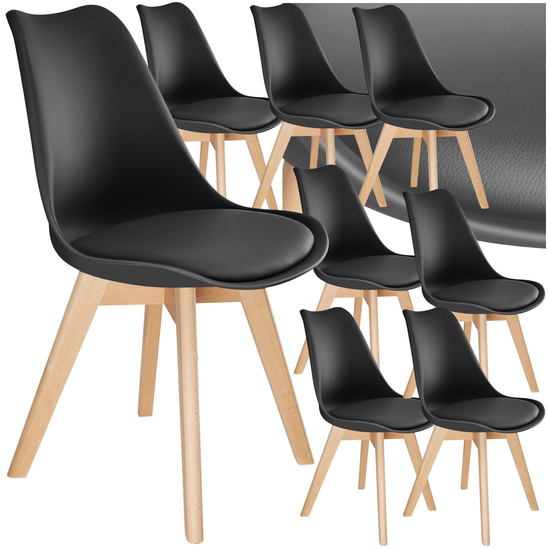 tectake Esszimmerstuhl Küchenstühle Frederikke (Set., 8 günstig online kaufen