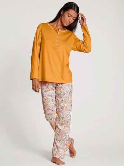 CALIDA Pyjama »Calida Damenpyjama 43729 honeycomb« (1 Stück, 1 tlg., 1 Stück)