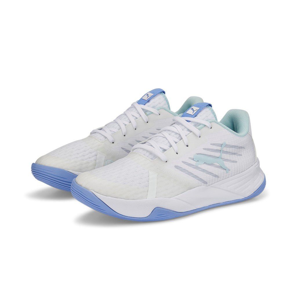PUMA Hallen-Indoorschuhe Accelerate Pro II weiss/hellblau Damen Squashschuh