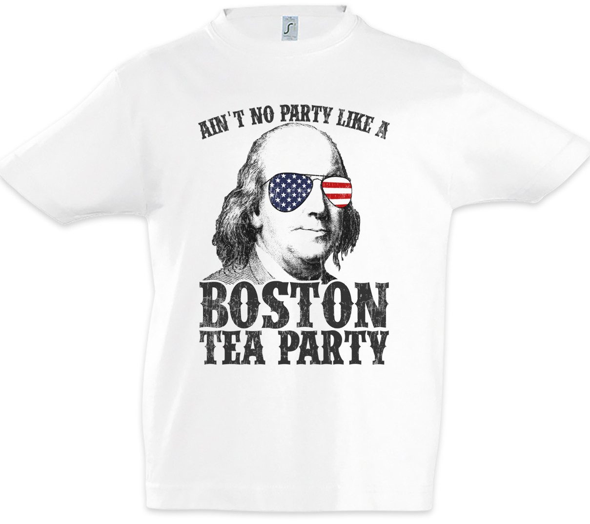 Urban Backwoods Print-Shirt Boston Tea Party Kinder T-Shirt Ben Benjamin Alcohol Franklin Party (1-tlg) Booze USA United States