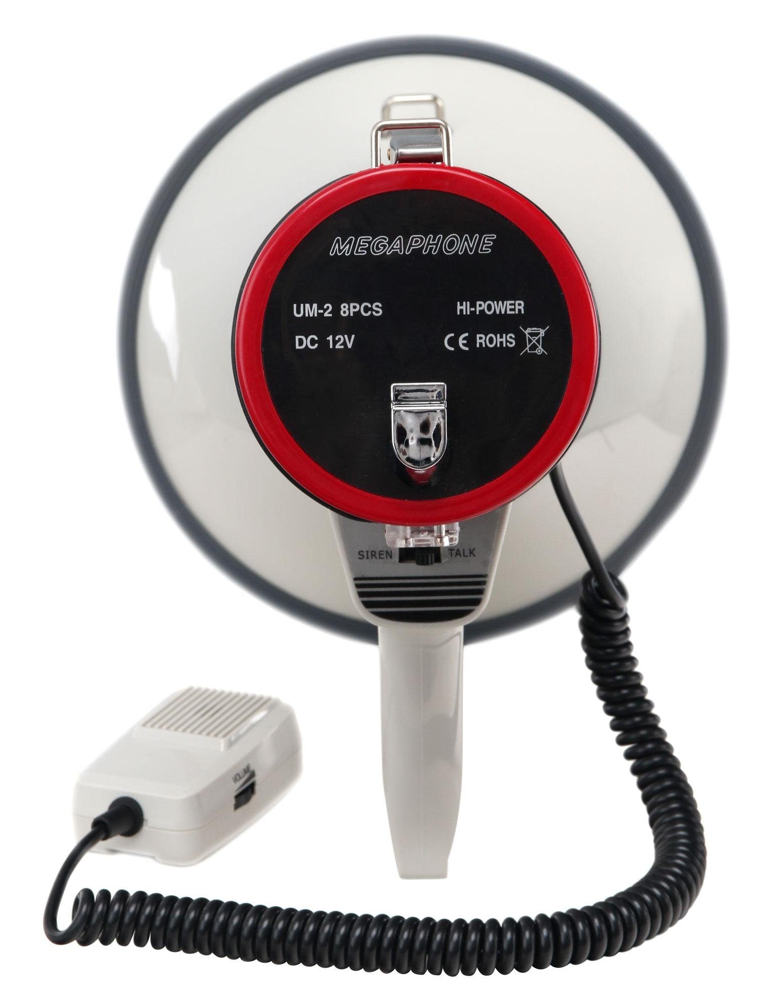 MIJOMA Megafon 5 Watt - Mit Sprach- & Songfunktion, Für Stadion & Demos