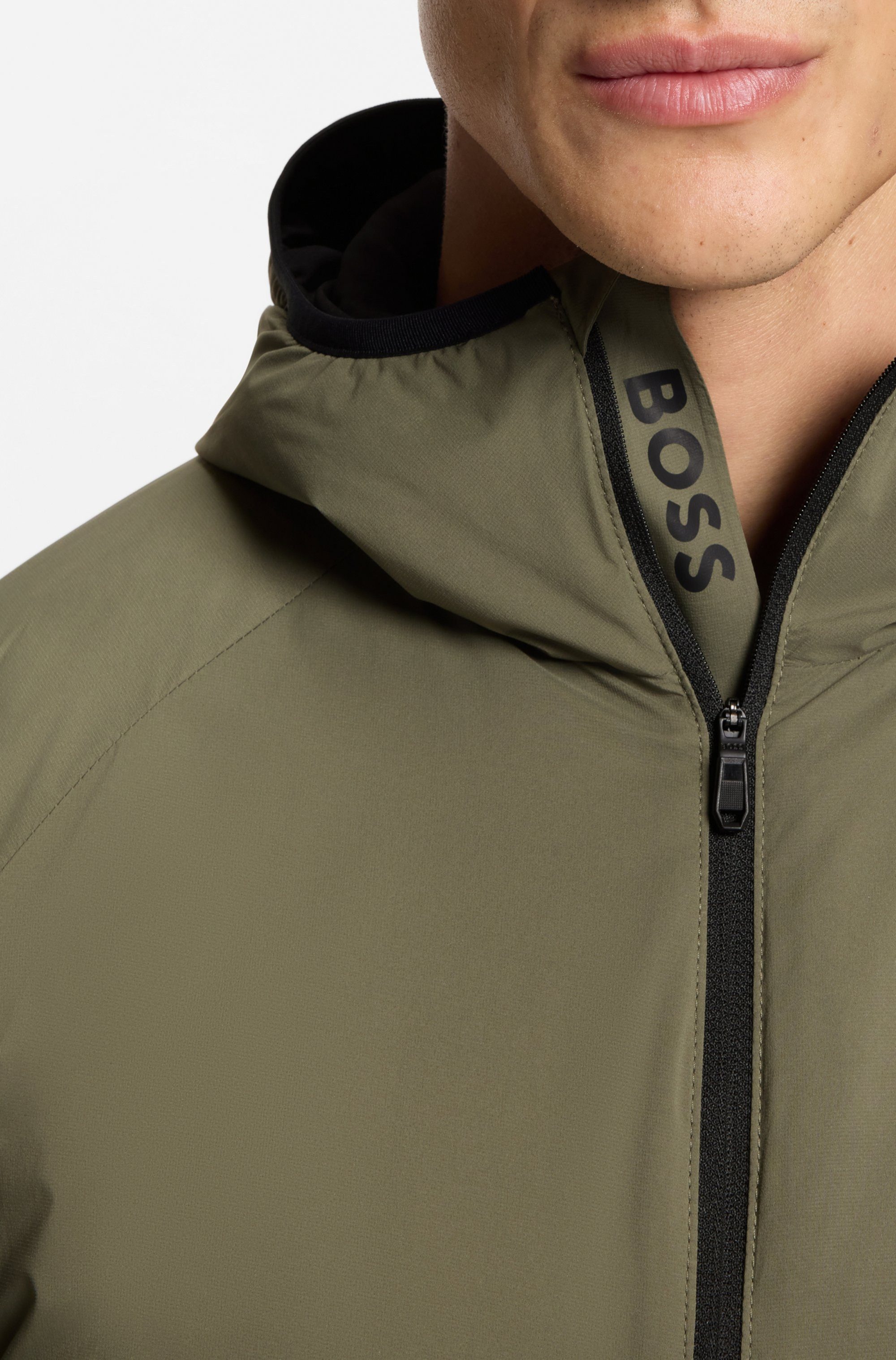 BOSS GREEN Outdoorjacke leicht wattiert, 4-Wege-Stretch-Qualität, Regular Fit