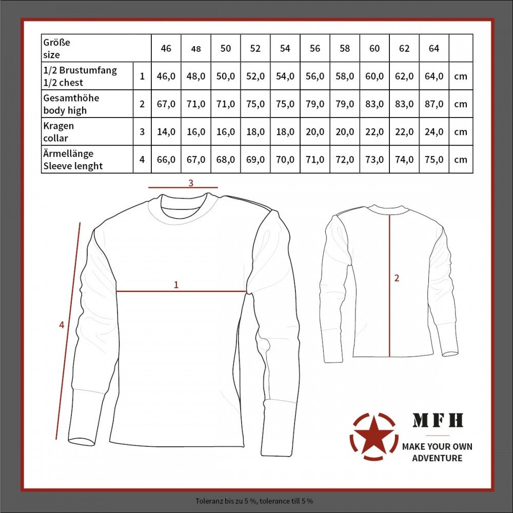 MFH Troyer BW Pullover mit Brusttasche - Freizeitkleidung von MFH günstig online kaufen