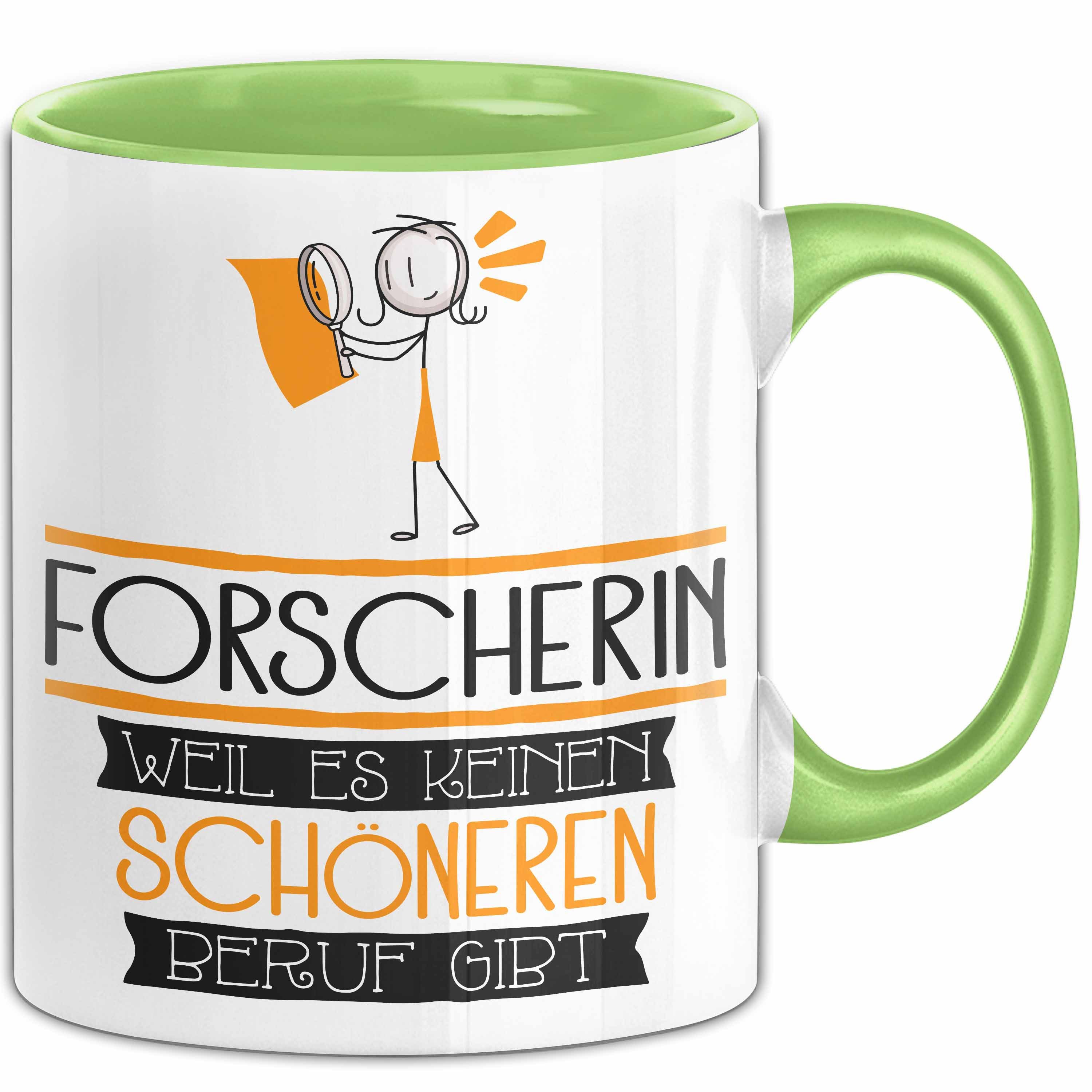 Trendation Tasse Forscherin Weil Es Keinen Schöneren Beruf Gibt Tasse Geschenk für Ei