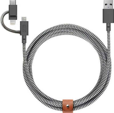 NATIVE UNION Gürtelkabel Universal Smartphone-Kabel, Lightning, Micro-USB, USB Typ A, USB-C (200 cm)