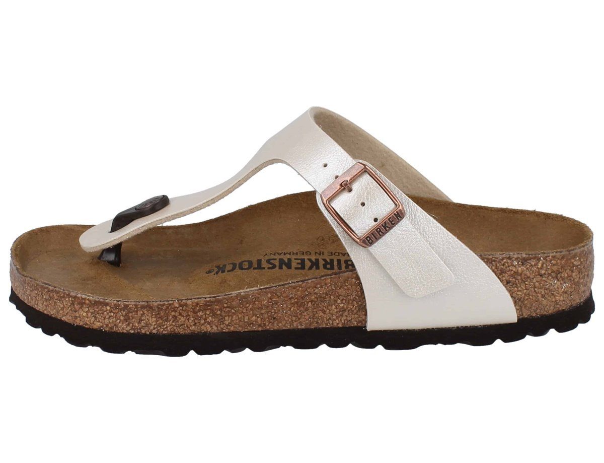 Birkenstock BIRKENSTOCK Gizeh BS Damen Zehentrenner weiß gold Birko-Flor normale Zehentrenner