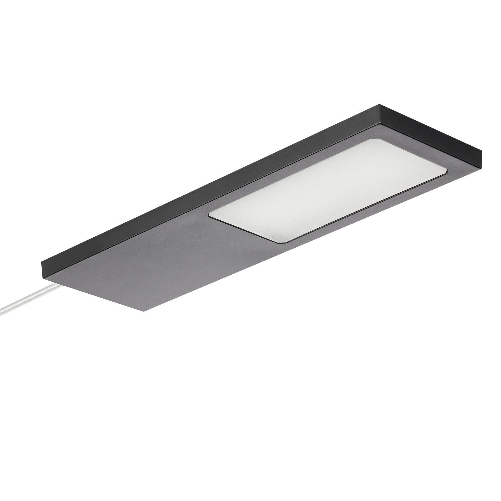 SO-TECH® LED Unterbauleuchte LED Möbelleuchte GIULIA II, stufenlos dimmbar, LED fest integriert, Warmweiß, 2700K, EINZELLEUCHTE ohne Sensor schwarz