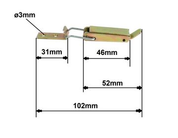 Prima-Online Möbelgriff Spannverriegelung Spannverschluss Verbindungsbeschlag Tischbeschlag (2-St)
