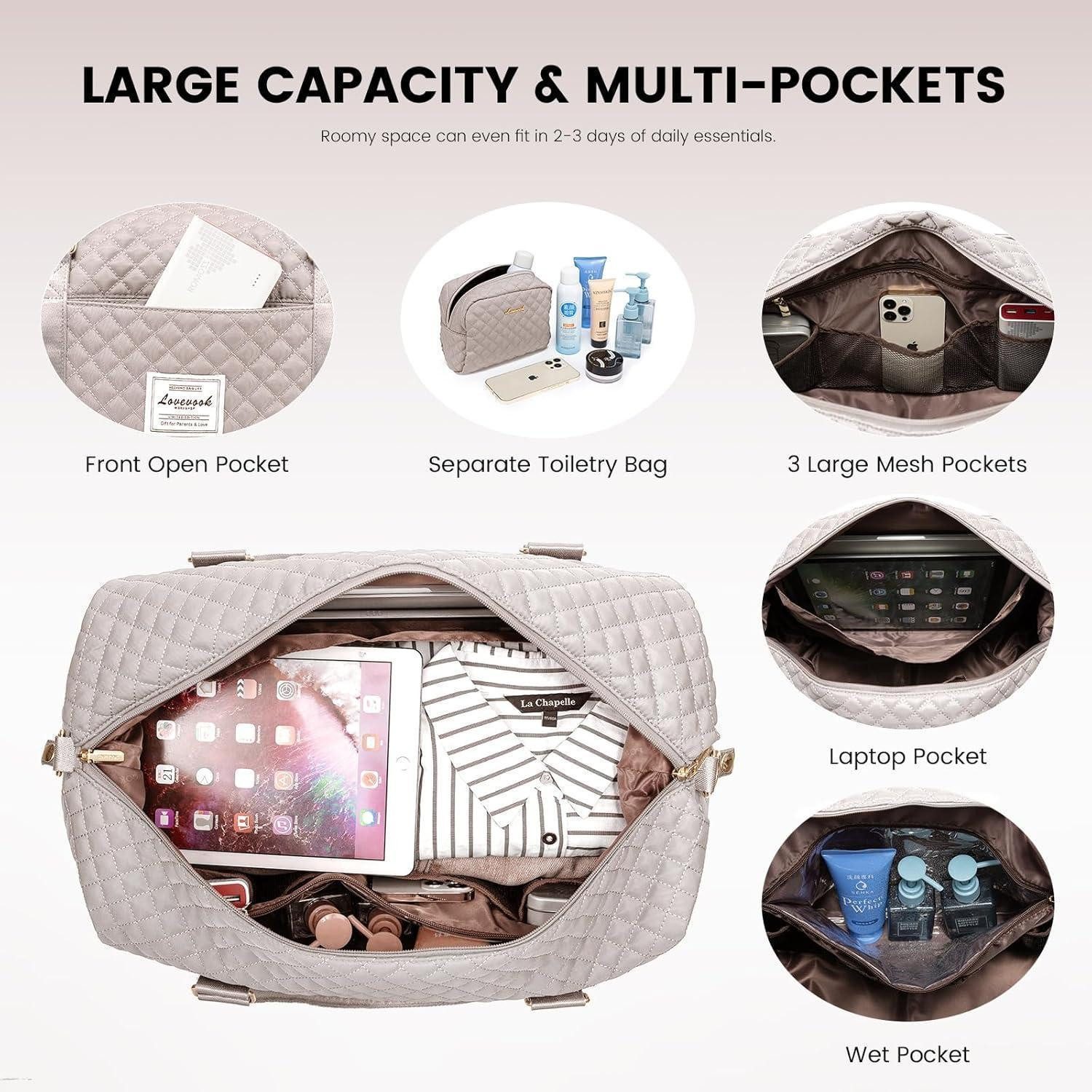 LuxusKollektion Reisetasche Reisetasche Handgepäck mit Schuhfach & Nassfach Wickeltasche
