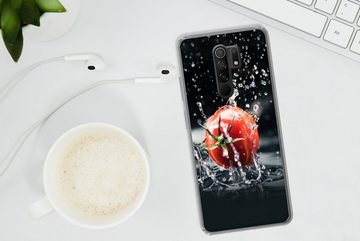 MuchoWow Handyhülle Tomate - Gemüse - Stilleben - Wasser - Rot, Phone Case, Handyhülle Xiaomi Redmi 9, Silikon, Schutzhülle