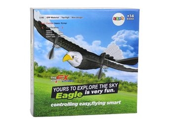 LEAN Toys Spielzeug-Flugzeug Adler Vogel Ferngesteuert RC Flugzeug Spielzeug Akku Set Fernbedienung