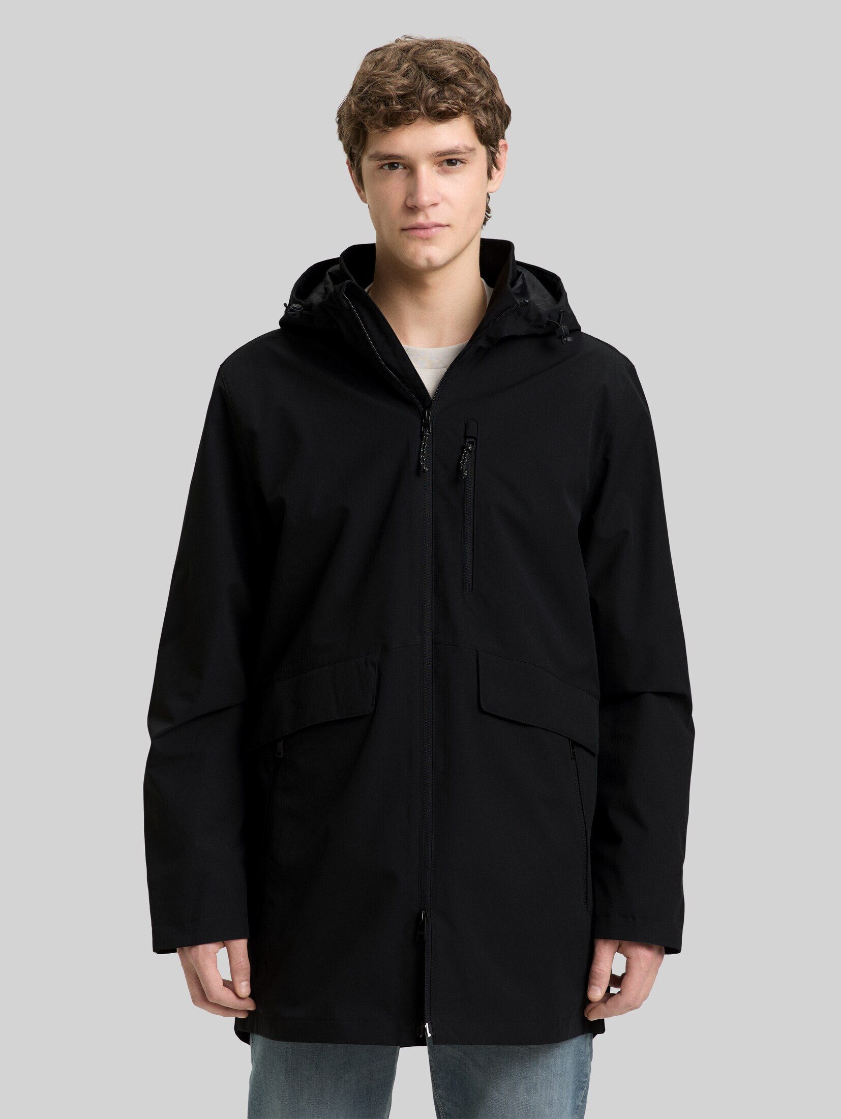 TOM TAILOR Denim Langmantel Jacken Relaxed Fit Ultralight Funktionsjacke aus wasserabweisendem Material