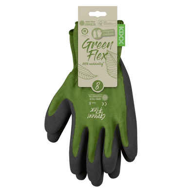 KIXX Gartenhandschuhe KIXX Green Flex Handschuhe für die Gartenarbeit - Grün/Dunkelgrün