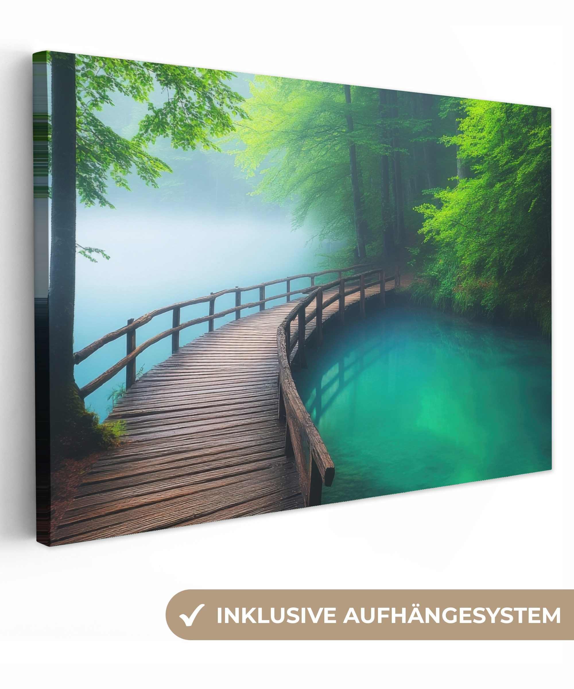 OneMillionCanvasses® Leinwandbild Brücke - Wasser - günstig online kaufen