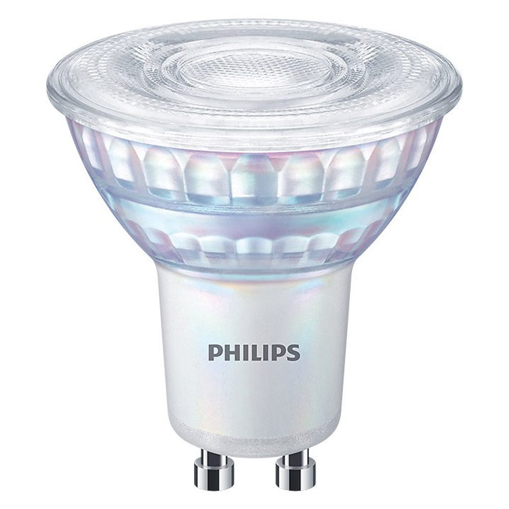 LED-Leuchtmittel Philips LED GU10 2,6W =35W 230lm Glas 36° WarmGlow 2200K–2700K DIMMBAR