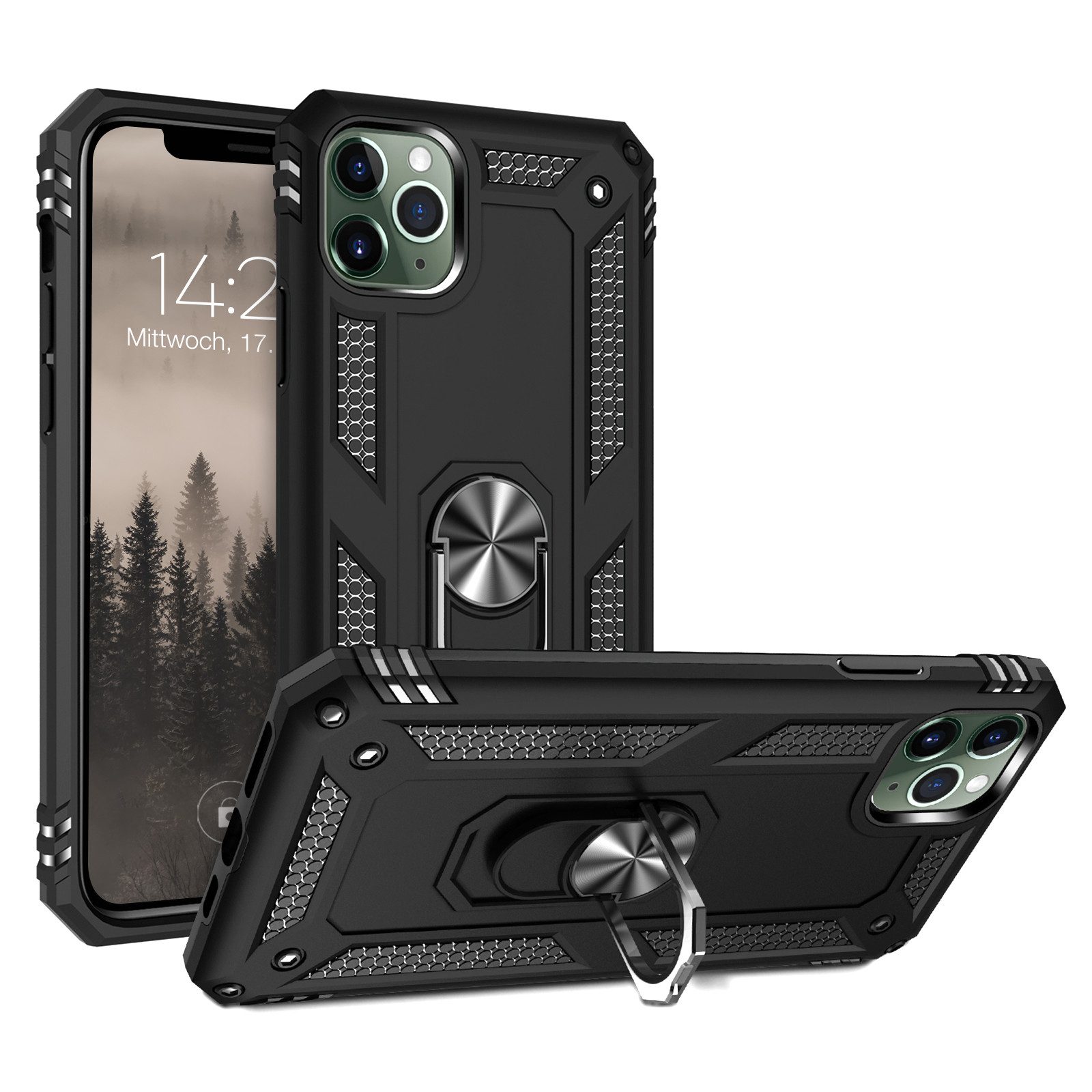 Tec-Expert Handyhülle Outdoor Cover Hülle für Apple iPhone 11 Pro 5.8 Zoll, 5.8, Premium Hülle aus verstärktem Polycarbonat