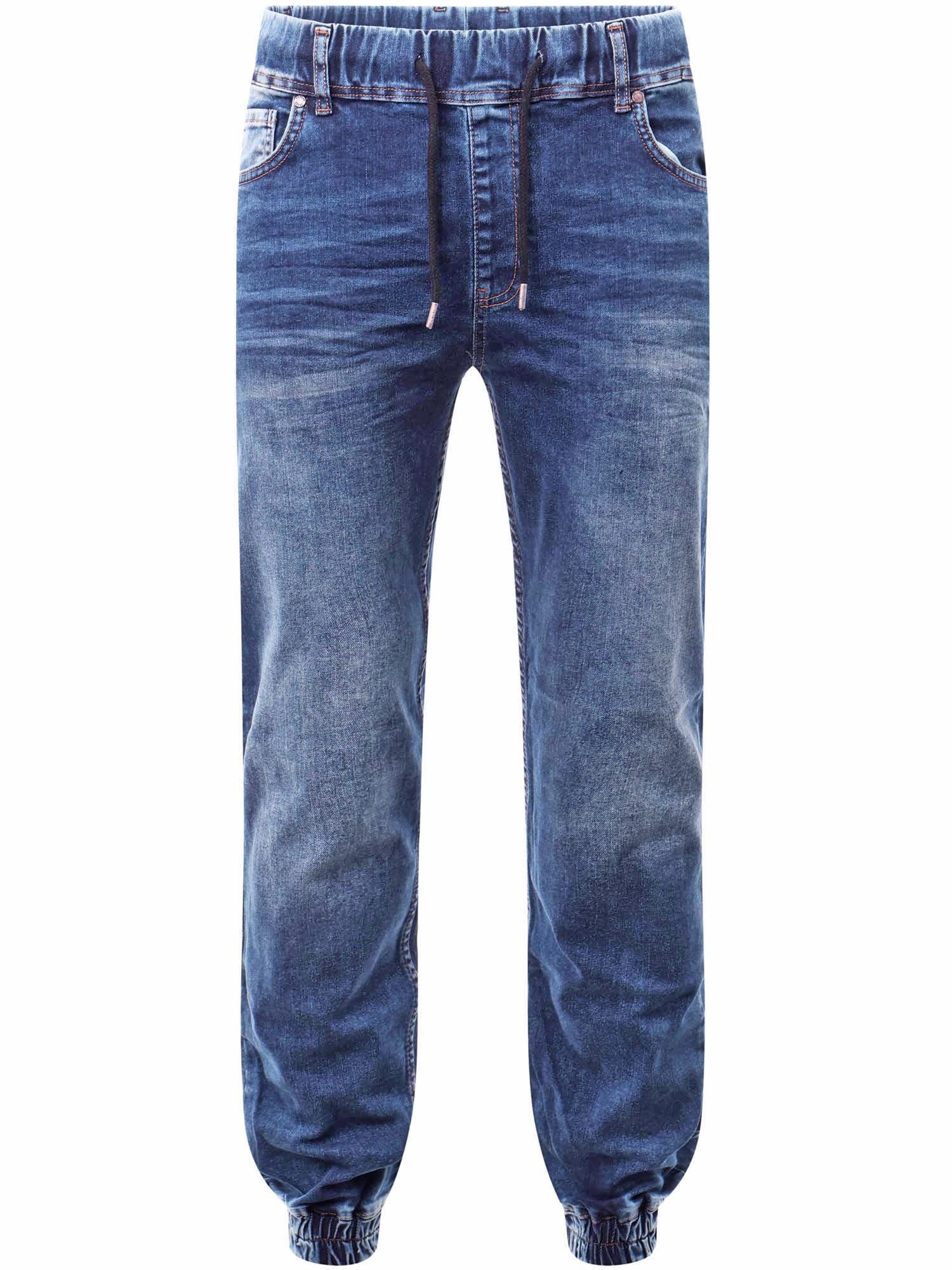 Stretch-Jeans Reslad Used Look Jeans-Herren Slim Fit Jogging-Hose RS-2073