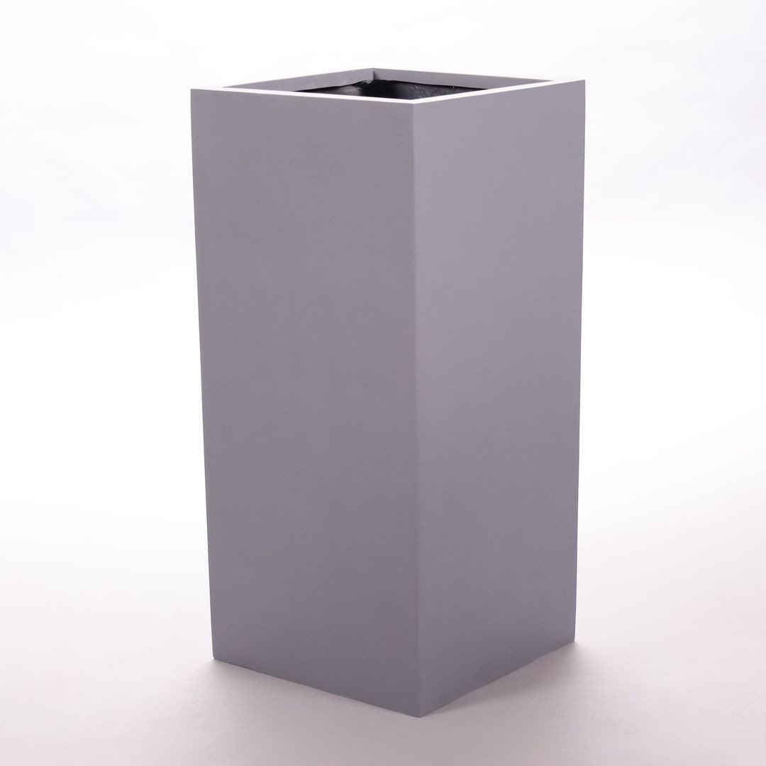 Elegant Einrichten Pflanzkübel Elegant Einrichten Pflanzkübel Fiberglas Säule 38x38x70cm Grau (1 St)